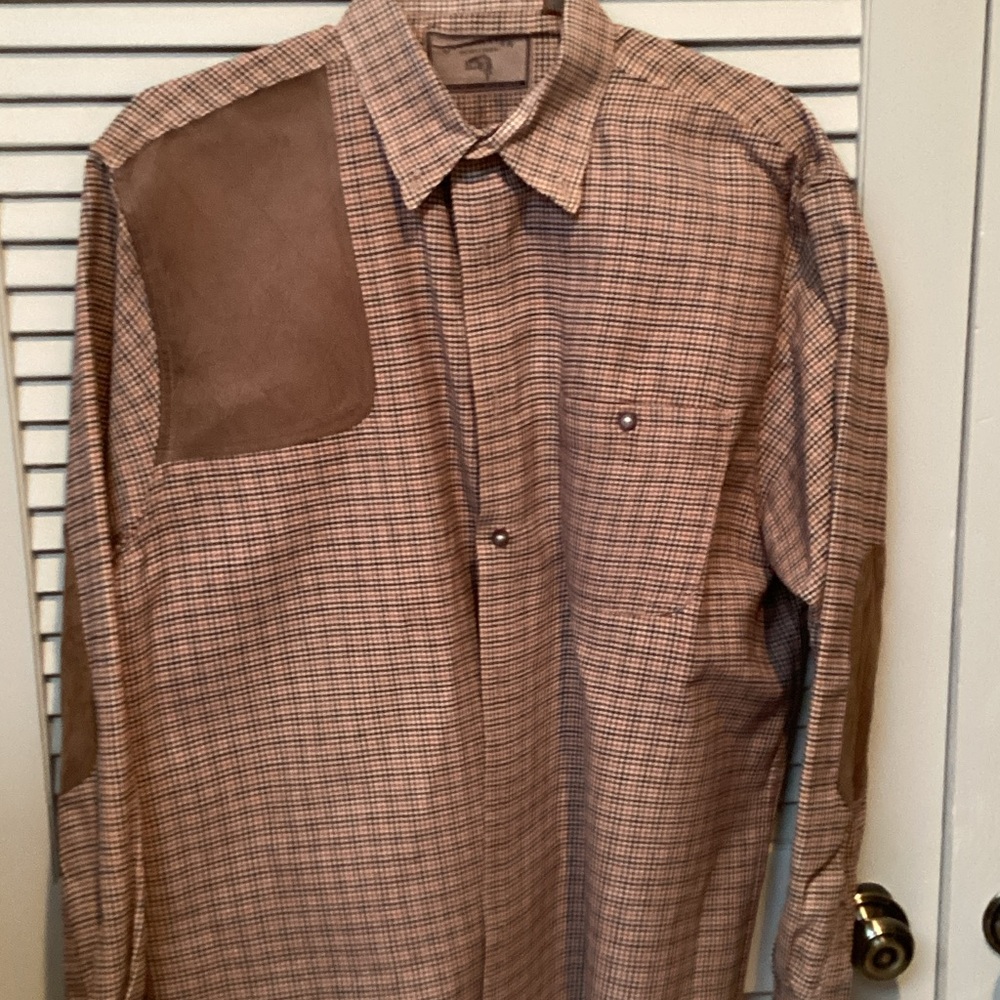 Clearwater Men's Brown Plaid Casual Button Down Shirt